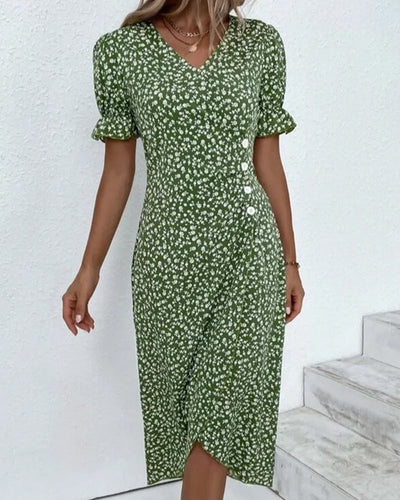 Giselle™ - Blumenkleid mit V-Ausschnitt
