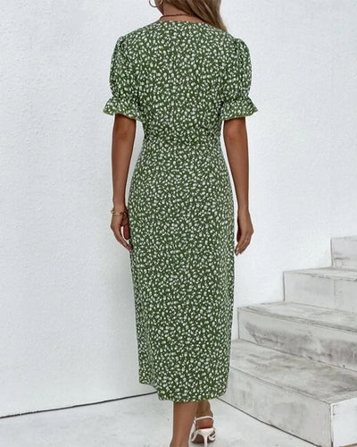 Giselle™ - Blumenkleid mit V-Ausschnitt