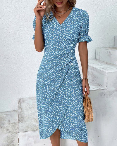 Giselle™ - Blumenkleid mit V-Ausschnitt