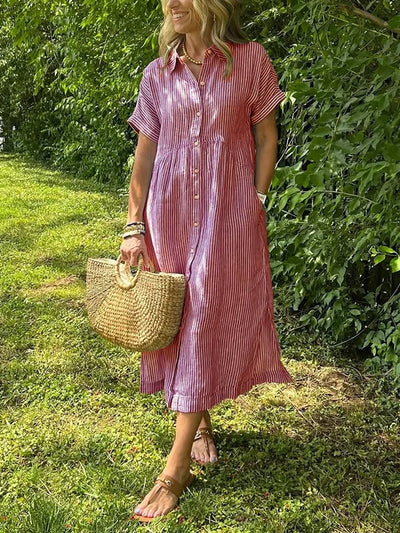 CASSIE | ELEGANTES STREIFENKLEID