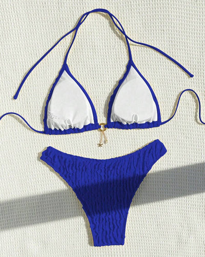 Bikini Sexy Unifarben Zweiteilig Dreieck
