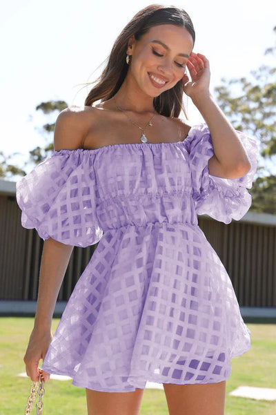 Evie - Mini Kleid mit Puffärmeln