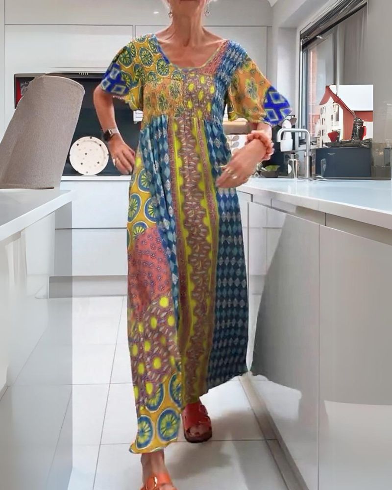 MELANIA | BUNTES BOHEMIAN-KLEID
