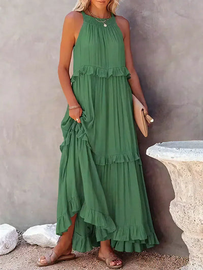 Emilia™ - Maxikleid mit Neckholder und Volants
