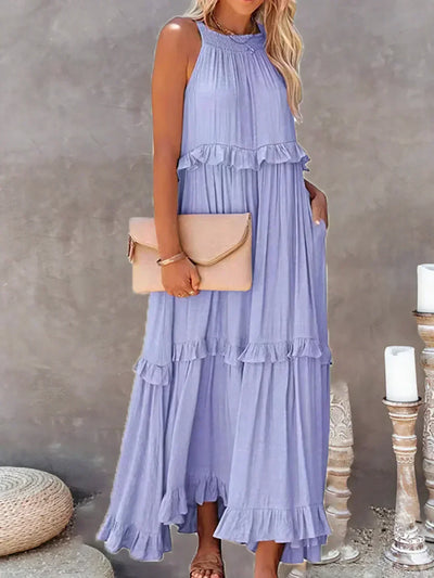 Emilia™ - Maxikleid mit Neckholder und Volants