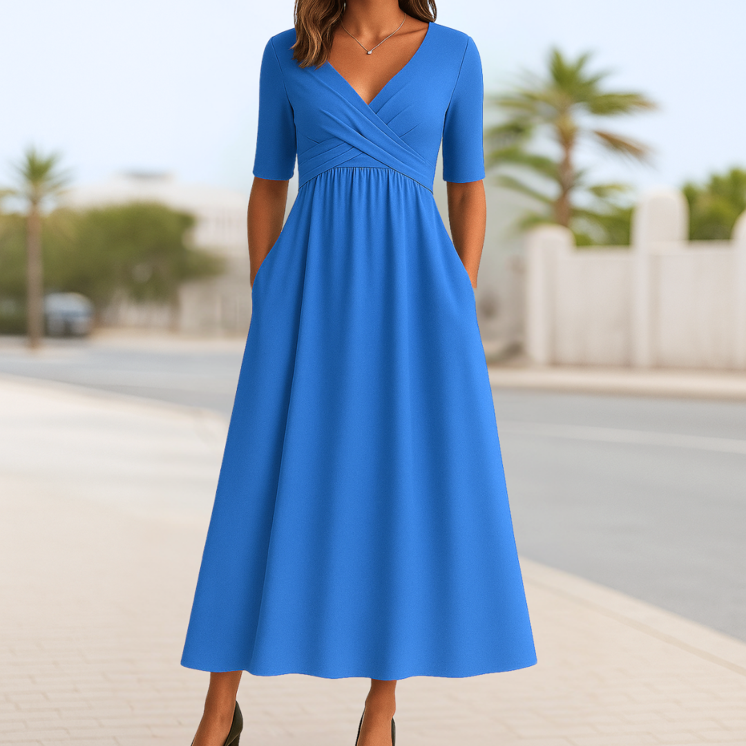 Monique™ | Wickelkleid mit kurzen Ärmeln