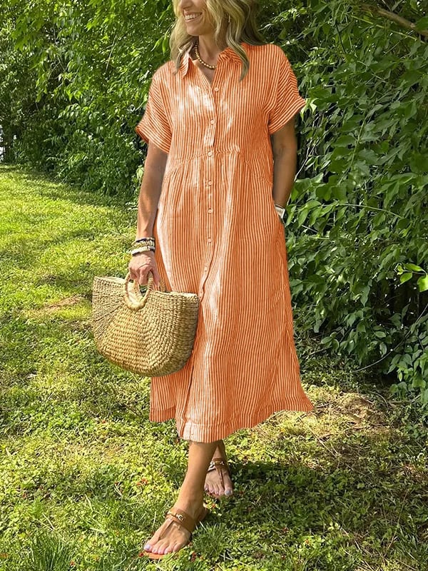 CASSIE | ELEGANTES STREIFENKLEID