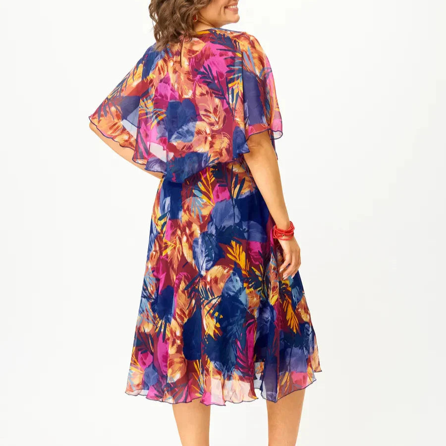 AYALA | BEQUEMES CHIFFON-KLEID IN GROSSEN GRÖSSEN