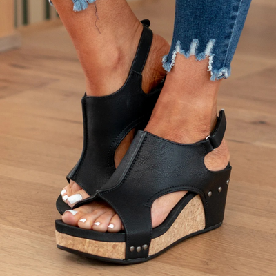 Leni - Wildleder Sandalen auf Wedge-Absatz
