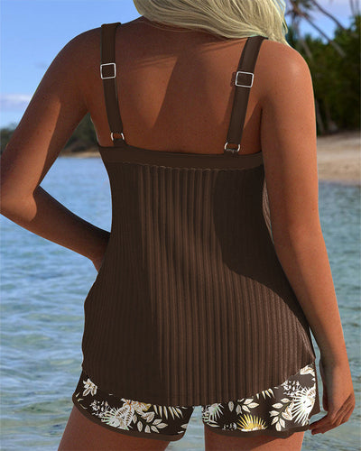 Tankini Gestreift Zweiteilig Badeshorts