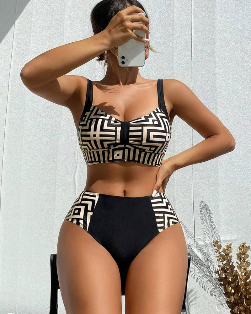 Bikini zwei-teilig bedruckt stilvoll