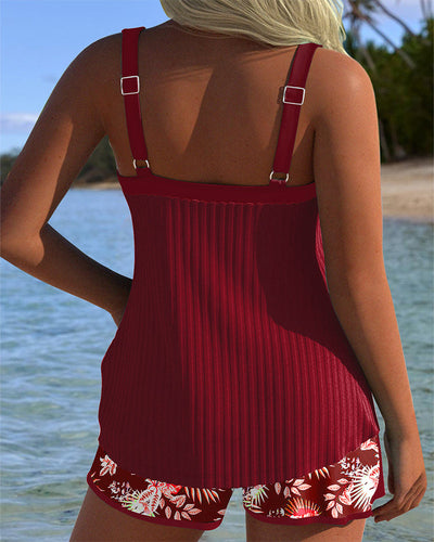 Tankini Gestreift Zweiteilig Badeshorts