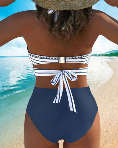 Bikini Sexy Gestreift Nackenhalter