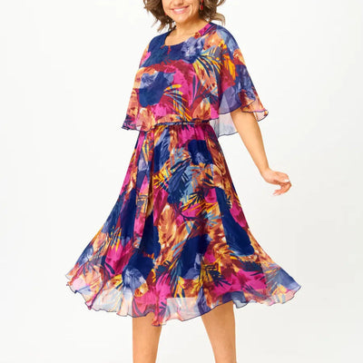 AYALA | BEQUEMES CHIFFON-KLEID IN GROSSEN GRÖSSEN