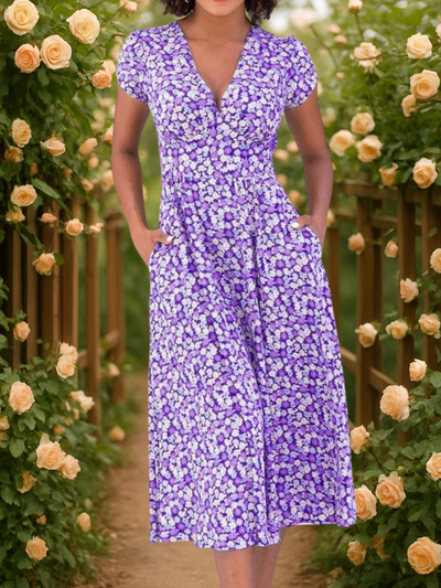Fienna – Midi-Kleid mit Frontknöpfen