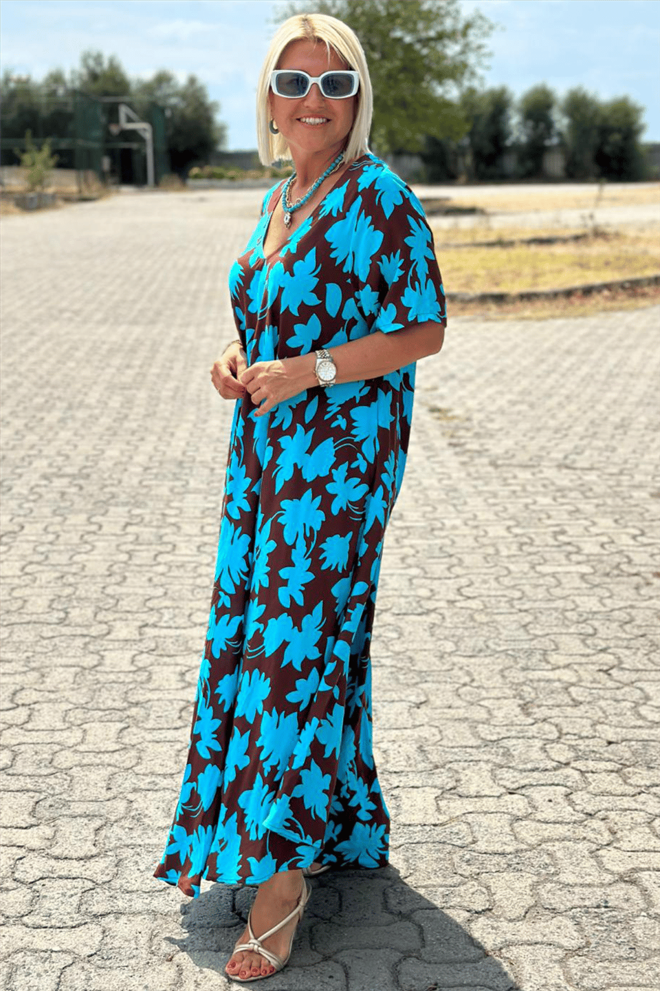 CAMILIA | ELEGANTES KLEID MIT BAUCHDECKE