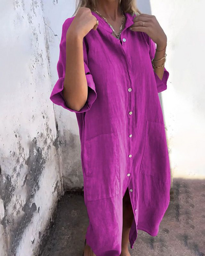 Melanie | Ibiza Stil Casual Hemdkleid
