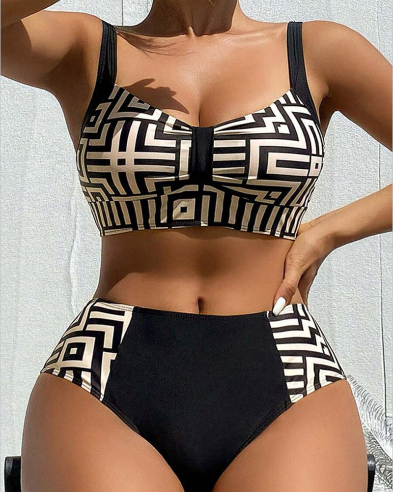 Bikini zwei-teilig bedruckt stilvoll