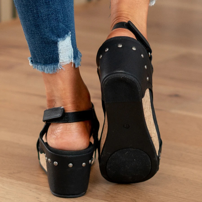 Leni - Wildleder Sandalen auf Wedge-Absatz