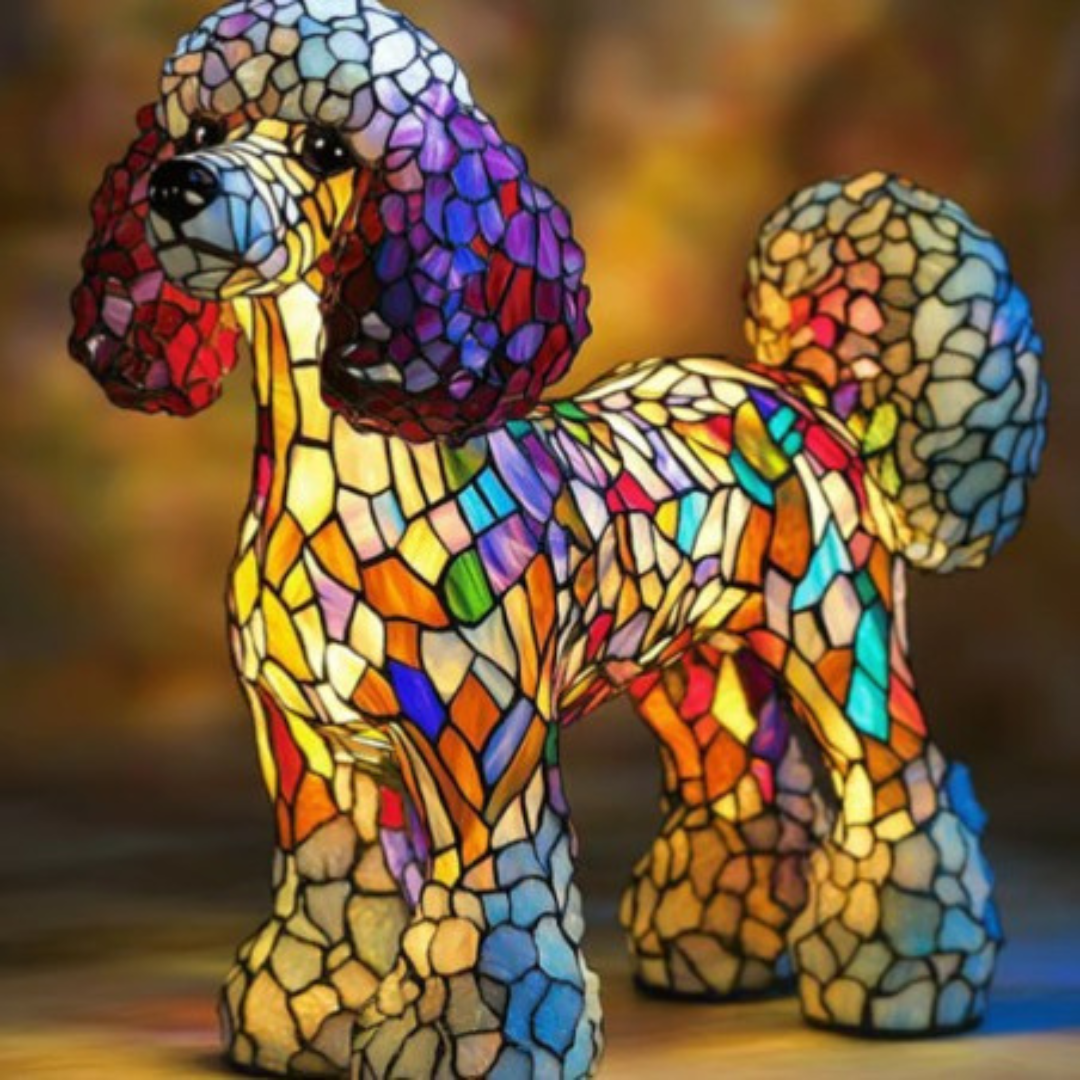 Gigi  | Magische Hundelampe aus farbigem Glas