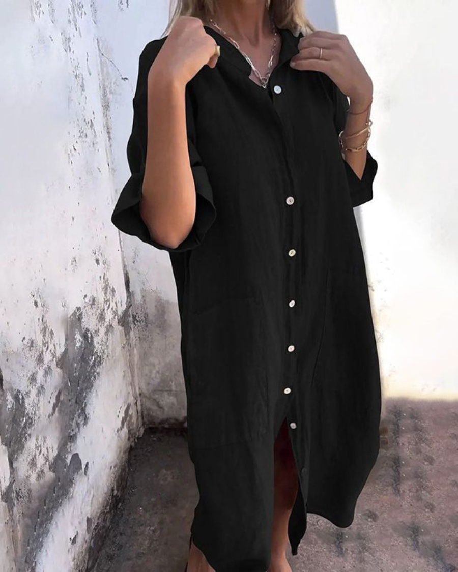Melanie | Ibiza Stil Casual Hemdkleid