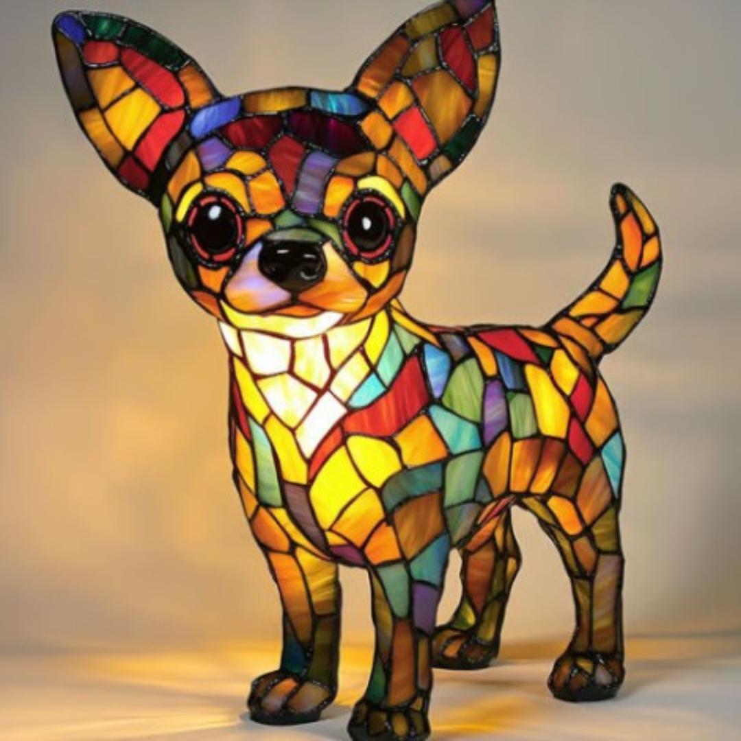 Choupette  | Hundelampe Magisk aus buntem Glas