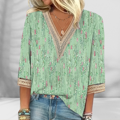Alis | Boho-Bluse Mit Floralen Mustern Und Langen Ärmeln