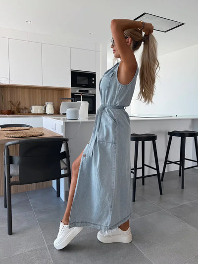 Isabelle | Maxi Denim Kleid