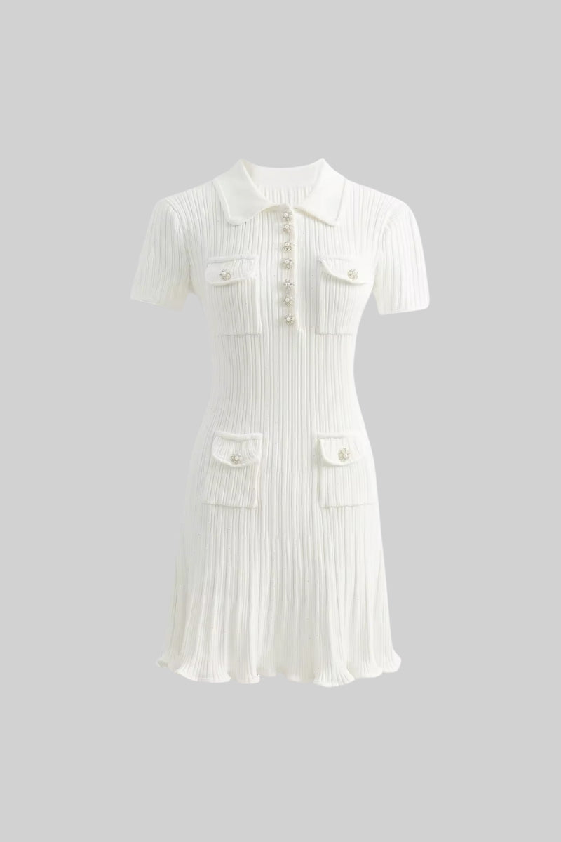 Kurzes Ärmeldiamantkleid