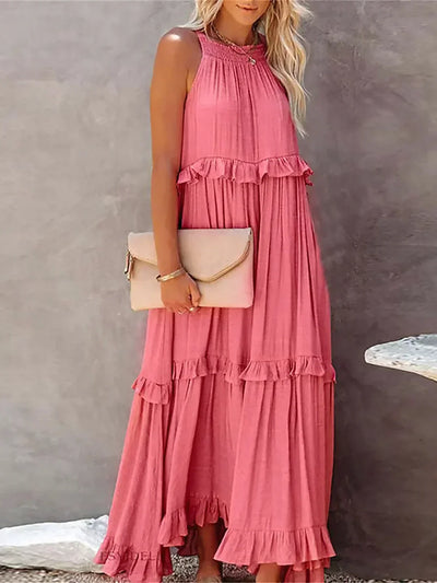 Emilia™ - Maxikleid mit Neckholder und Volants