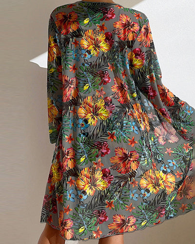 Bikinis mit Blumenmuster und Vertuschung