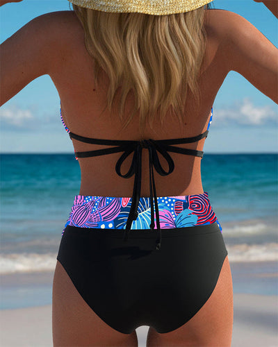 Bikini Sexy Neckholder Bh Bedruckt