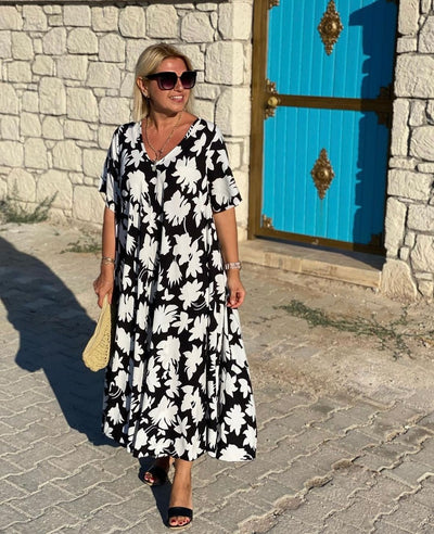 CAMILIA | ELEGANTES KLEID MIT BAUCHDECKE