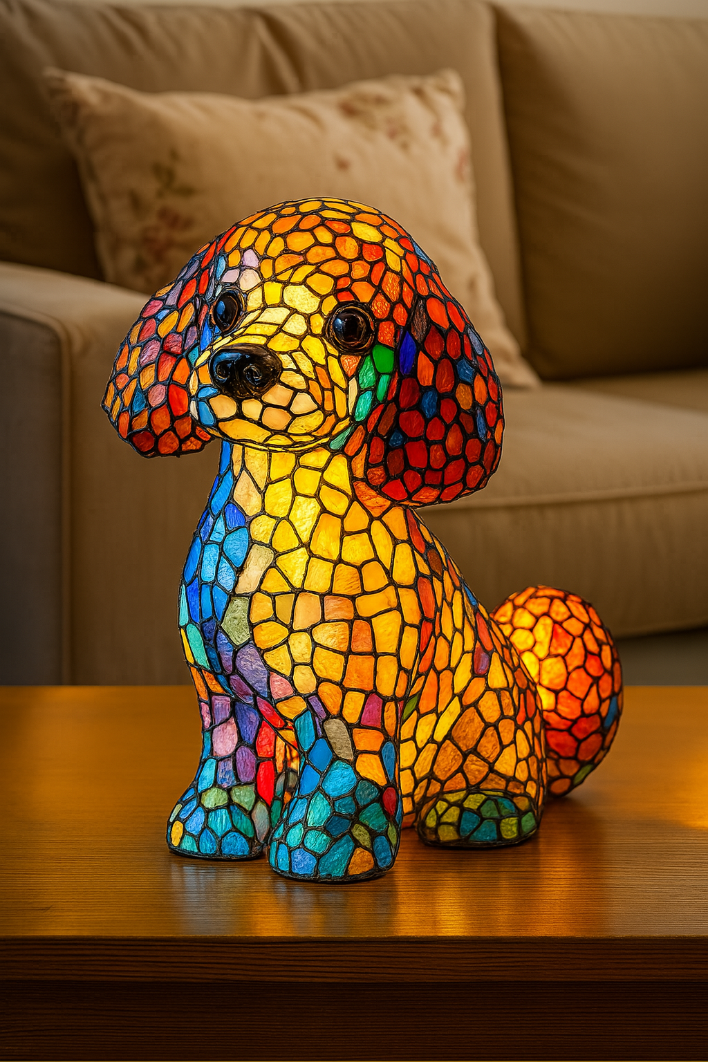 Kiki | Lampe für Hunde Magisk aus buntem Glas