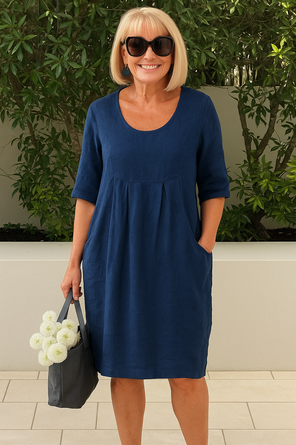 Julia | Leinenkleid mit Taschen für den Alltag