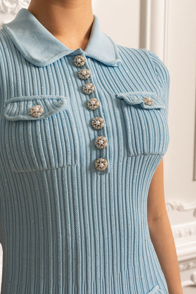 Kurzes Ärmeldiamantkleid