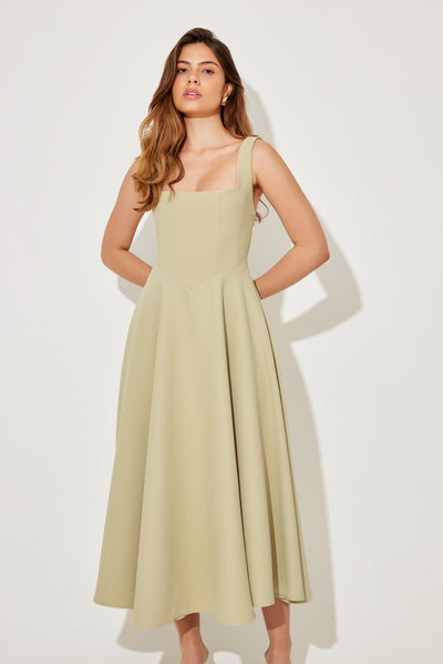 Amelia | Zeitloses Fließendes Midi-Kleid