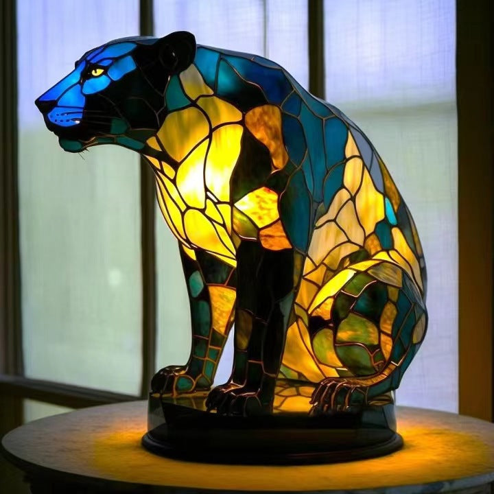 Fauve | Pantherlampe Magisk aus farbigem Glas