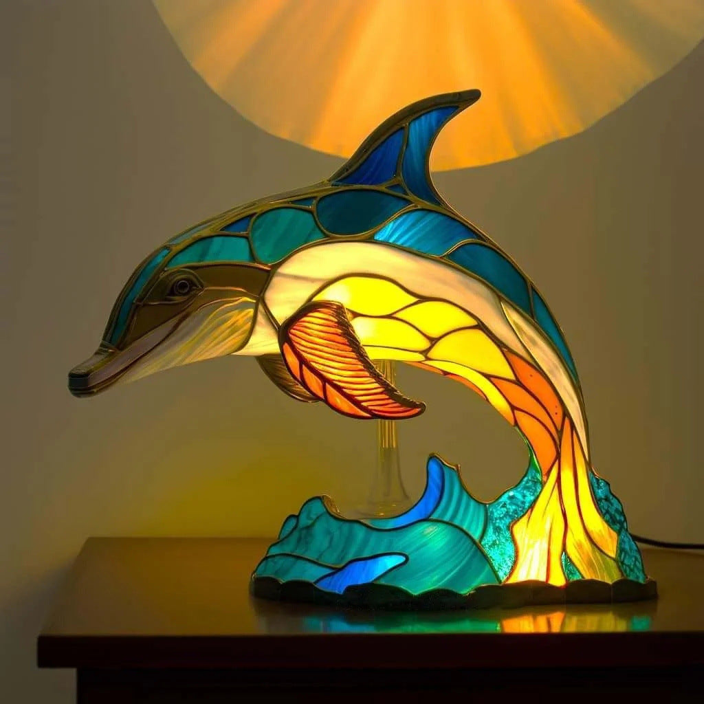 Flip | Lampe Delfin Magisk aus farbigem Glas