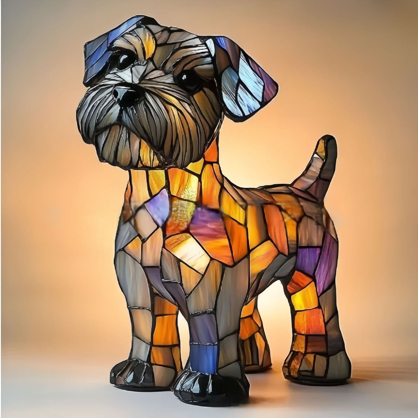 Rocky | Hundelampe Magisk aus buntem Glas