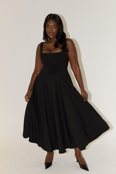 Amelia | Zeitloses Fließendes Midi-Kleid