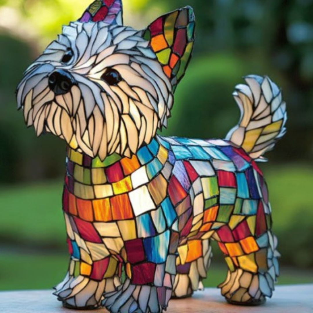 Max | Lampe für Hunde Magisk aus farbigem Glas