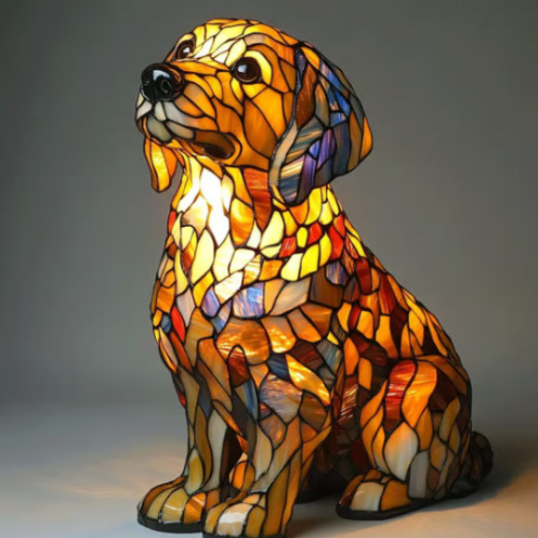 Nounours | Hundelampe Magisk aus buntem Glas