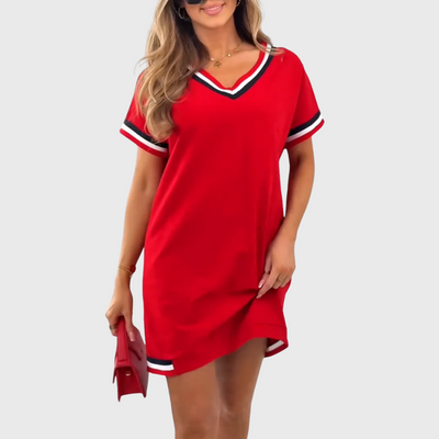 Damenkleid mit kurzen Ärmeln