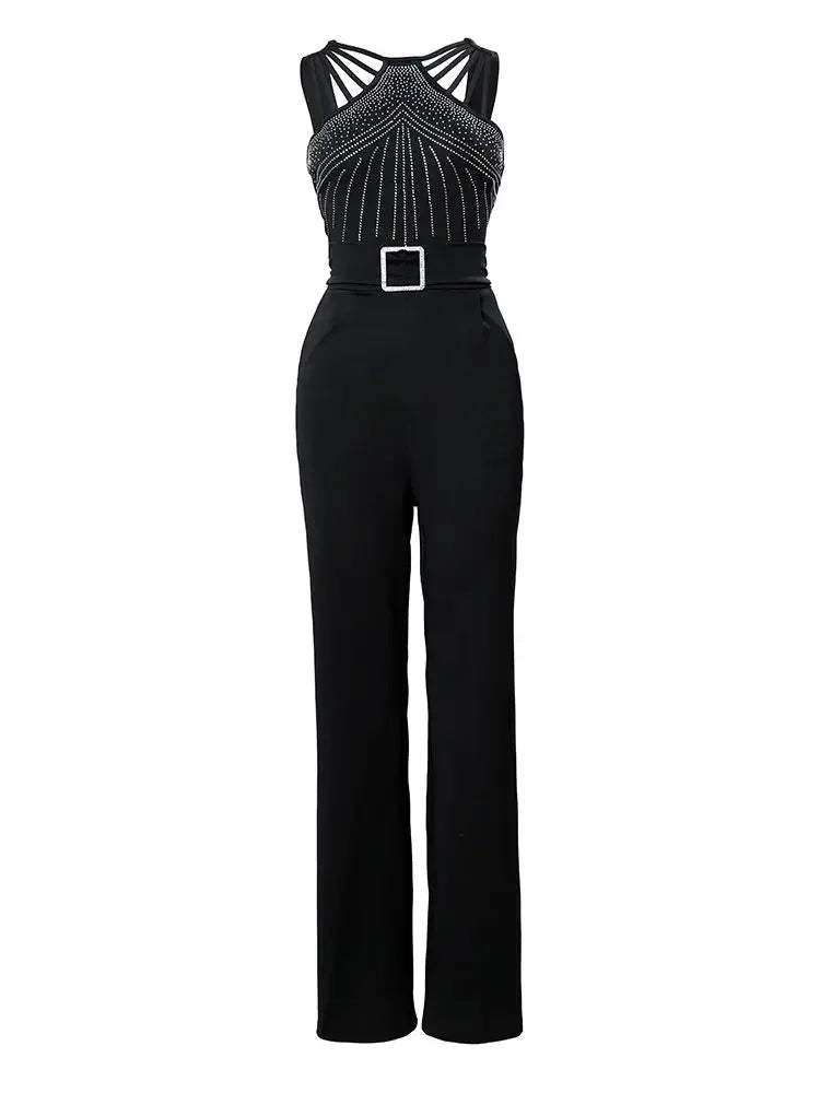 Adelheid™ | Glitzernder Jumpsuit mit Weiten Beinen