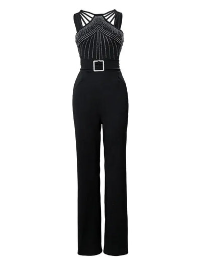 Adelheid™ | Glitzernder Jumpsuit mit Weiten Beinen