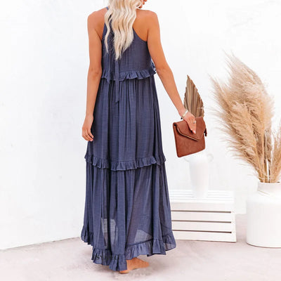 Emilia™ - Maxikleid mit Neckholder und Volants