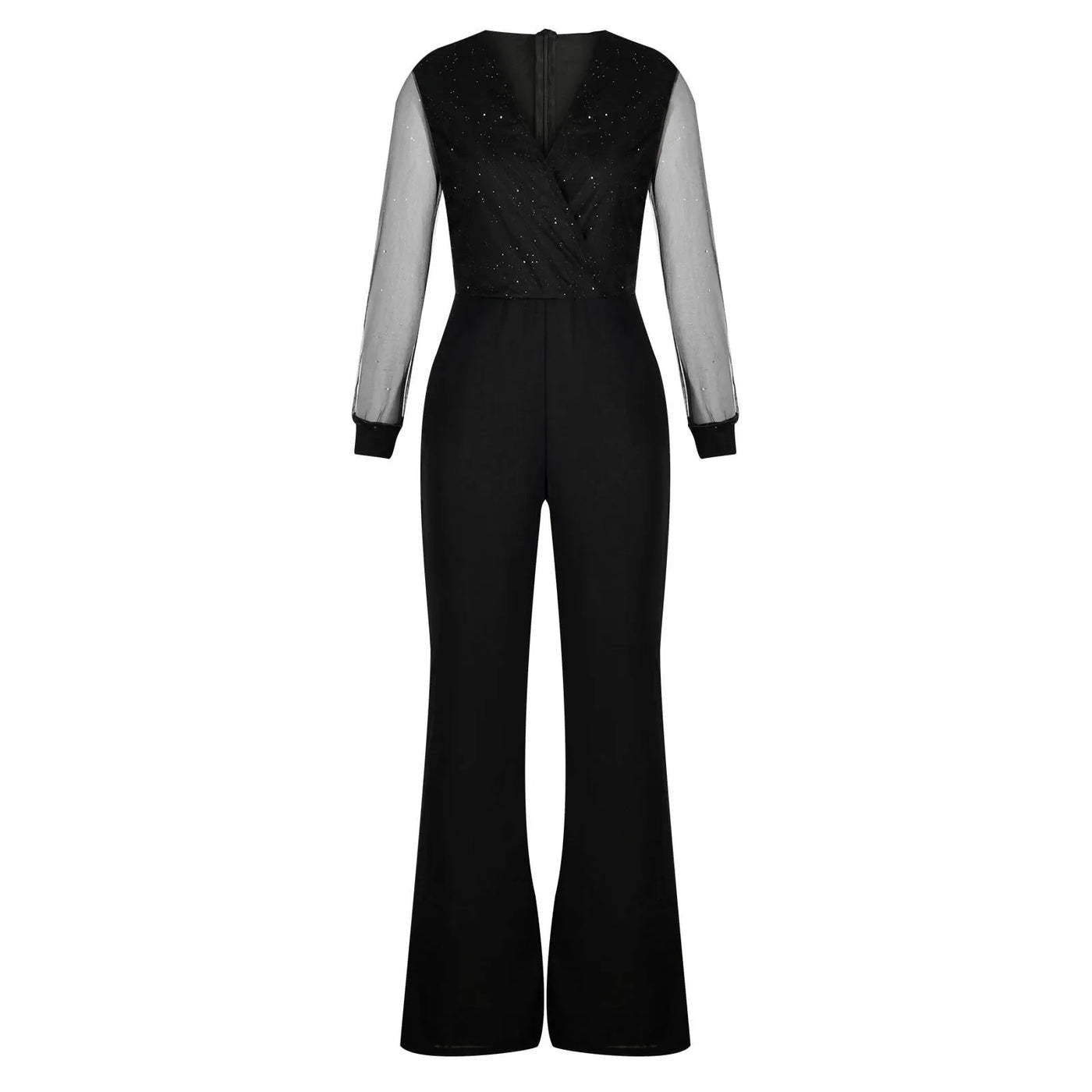 Alberta™ | Glitzernd verzierter Jumpsuit mit weitem Bein