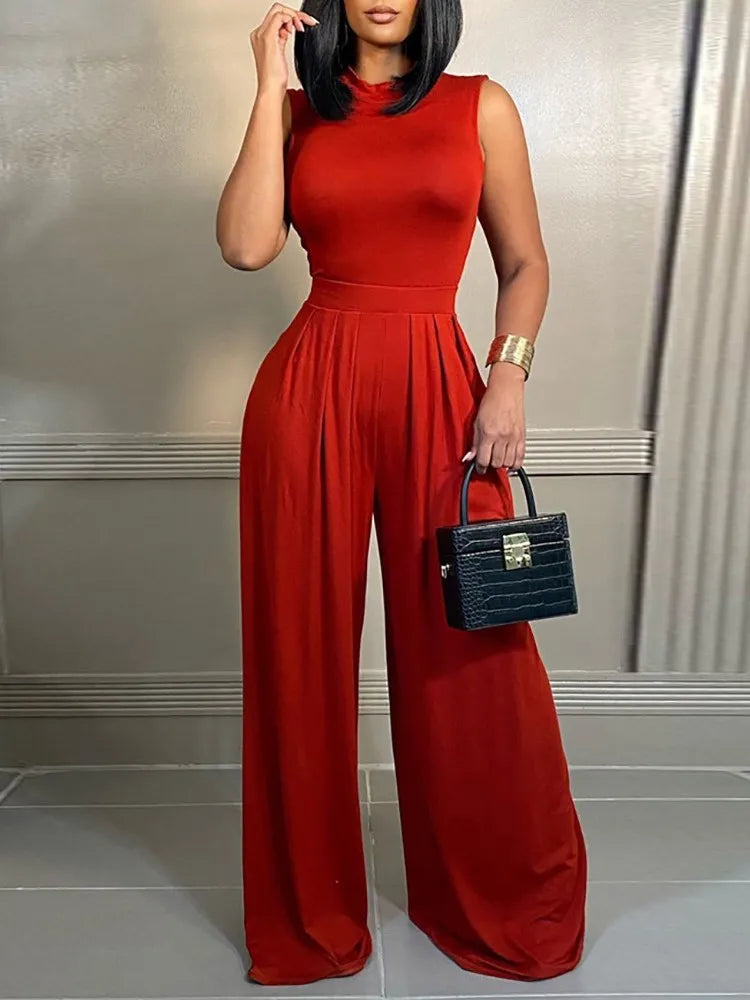 Angelika™ | Eleganter Jumpsuit mit weitem Bein