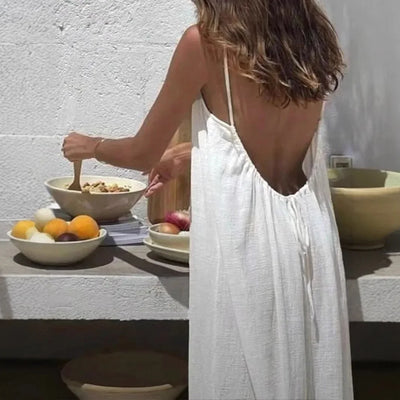 Bohemian rückenfreies Kleid